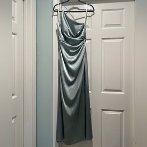 David’s Bridal Galina Signature Charmeuse Dusty Sage Dress
